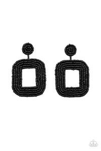 Beaded Bella Earring - Black