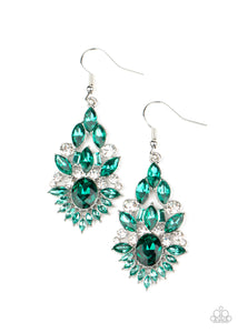 Ice Castle Couture Earrings - Green