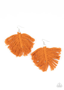 Macrame Mamba Earrings - Brown