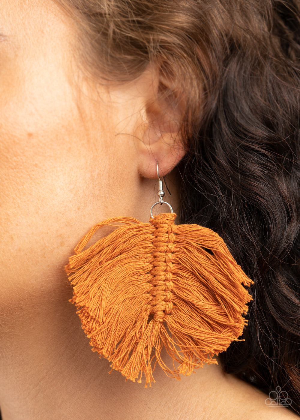 Macrame Mamba Earrings - Brown