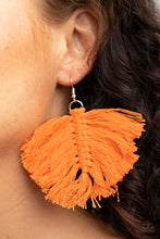 Load image into Gallery viewer, Macrame Mamba Earrings - Orange
