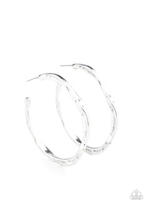 Asymmetrical Attitude Earrings - Silver