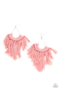 Wanna Piece Of MACRAME? Earring - Pink