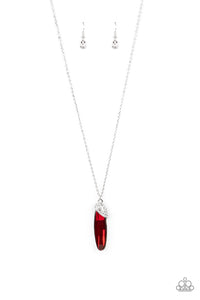 Spontaneous Sparkle Necklace - Red