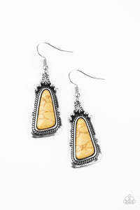 Sahara Solitude Earrings - Yellow