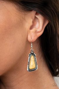 Sahara Solitude Earrings - Yellow