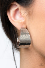 Load image into Gallery viewer, Flatten The Curve Hoop Earrings  - Silver
