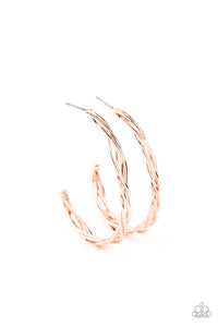 Twisted Tango Earrings - Rose Gold