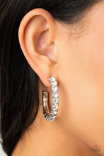 Load image into Gallery viewer, CLASSY is in Session Hoop Earrings - White

