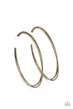 Load image into Gallery viewer, Curved Couture Hoop Earrings - Brass
