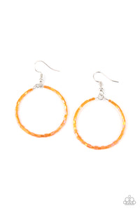 Colorfully Curvy Earrings - Orange