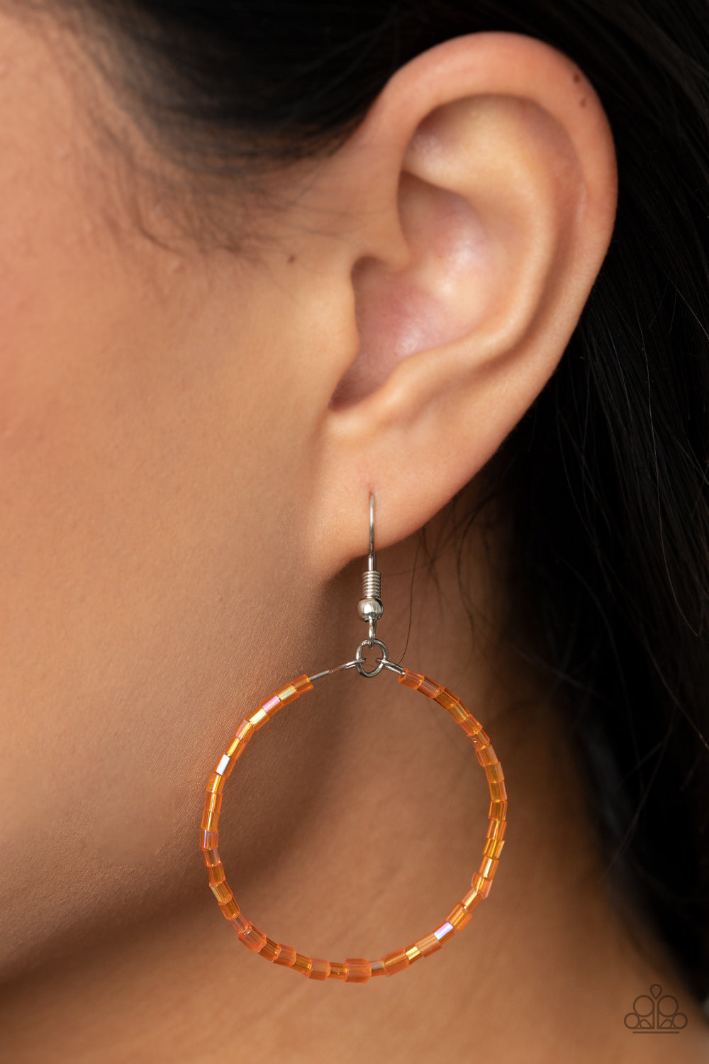 Colorfully Curvy Earrings - Orange