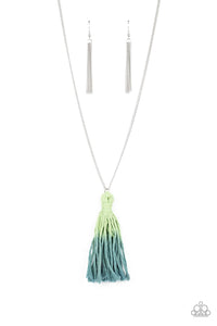 Totally Tasseled Necklace - Green