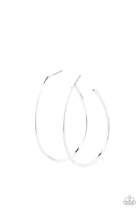 Cool Curves Hoop Earrings - Silver