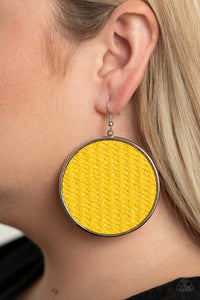 Wonderfully Woven Earrings - Yellow