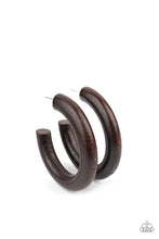 Load image into Gallery viewer, Woodsy Wonder Hoop Earrings - Brown
