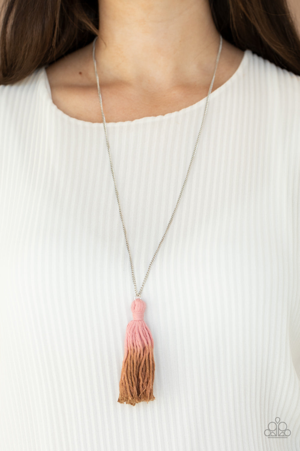 Totally Tasseled Necklaces - Pink