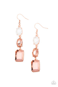 Dripping In Melodrama Earrings - Copper