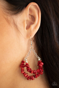 Rainbow Rock Gardens Earrings - Red