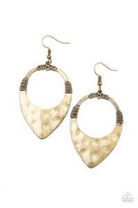 Instinctively Industrial Earrings - Brass