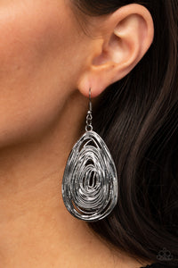 Rural Ripples Earrings  - Black