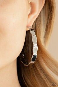 Exhilarated Edge Earrings - Silver