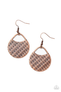 Im Sensing a Pattern Here Earrings - Copper