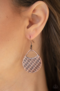 Im Sensing a Pattern Here Earrings - Copper