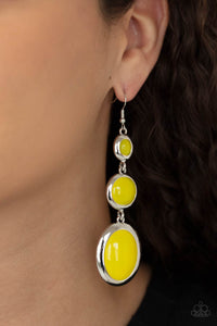 Retro Reality Earrings - Yellow