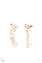 Load image into Gallery viewer, Doubled Down On Dazzle Ear Crawler Earrings - Gold
