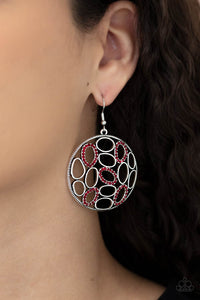 Watch OVAL Me Earrings - Red