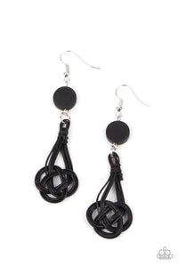 Twisted Torrents Earrings - Black