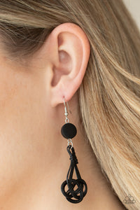 Twisted Torrents Earrings - Black