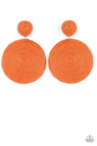 Circulate The Room Earrings - Orange