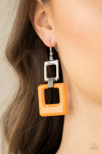 Twice As Nice Earrings - Orange