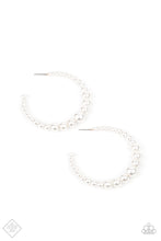 Load image into Gallery viewer, Glamour Graduate Hoop Earrings - White
