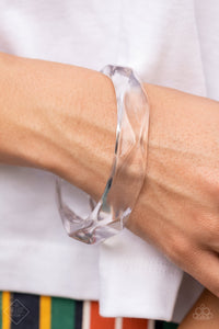 Clear-Cut Couture Bracelets - White