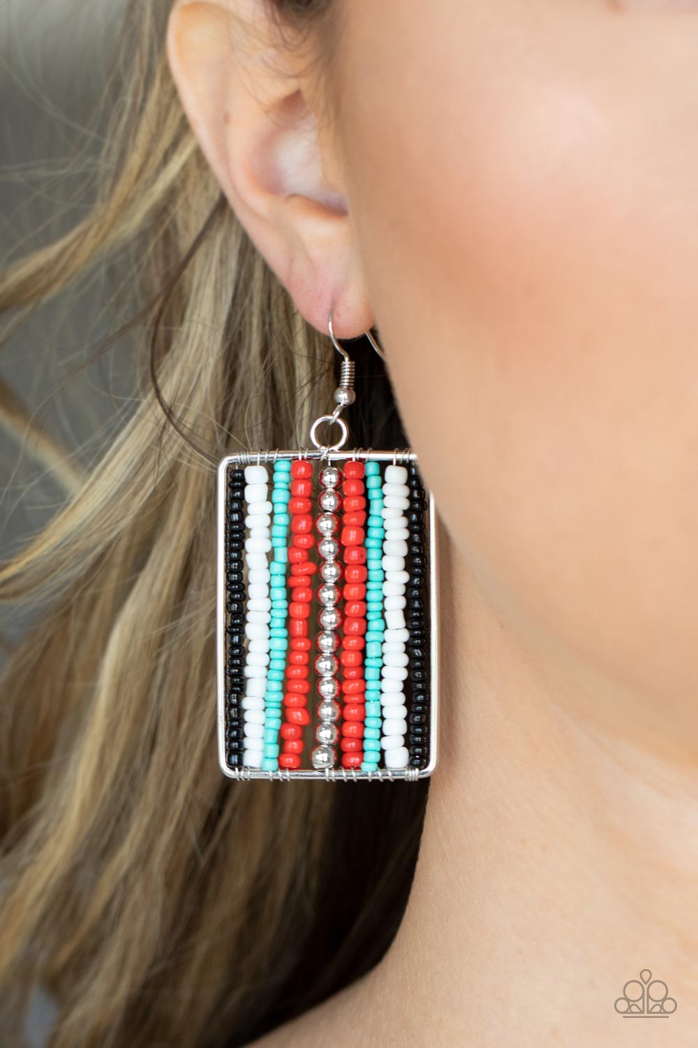 Beadwork Wonder Earrings - Red