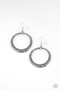 Mayan Mantra Earrings - Silver