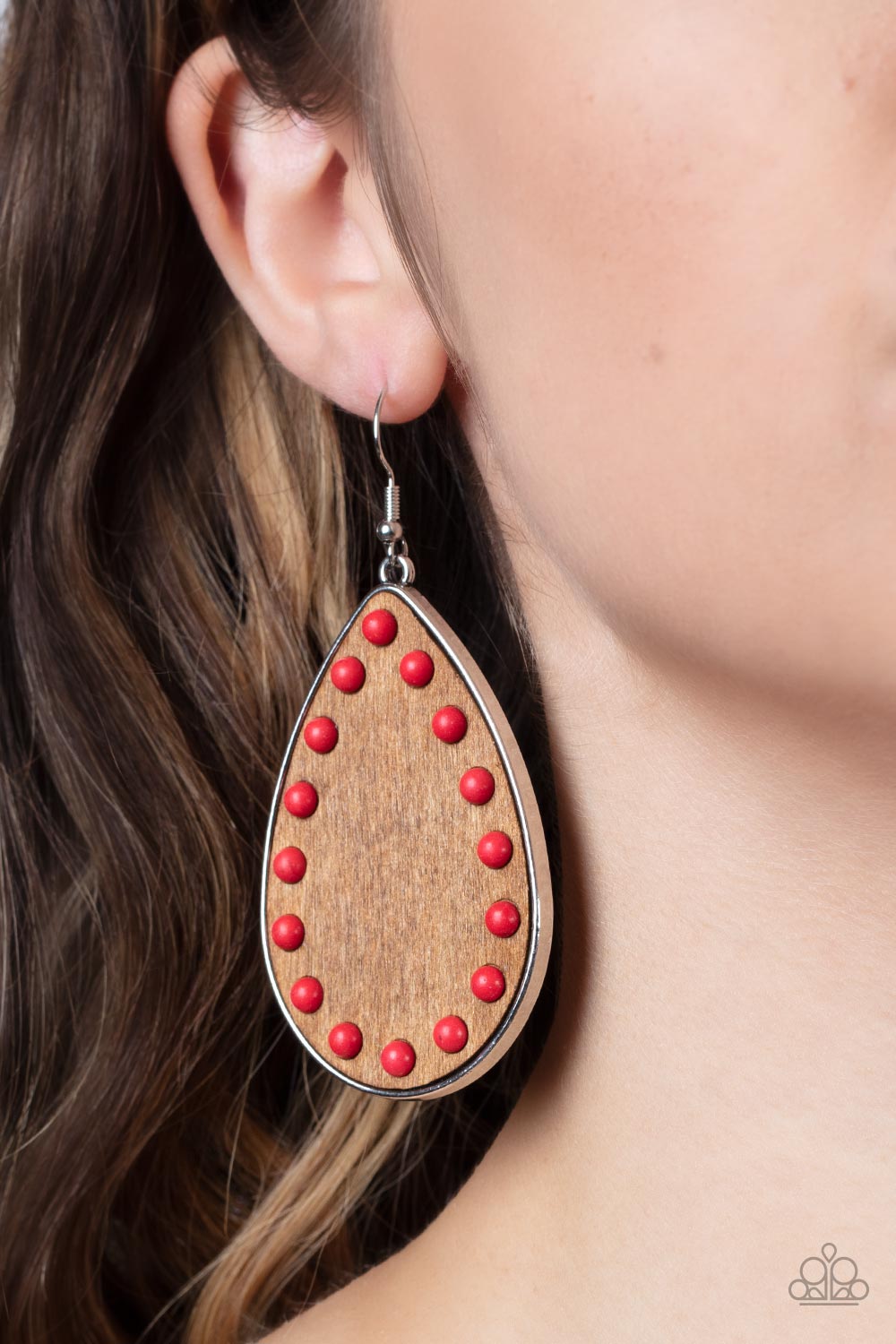 Rustic Refuge Earrings - Red