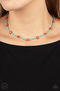 Colorfully Flower Child Necklaces - Blue