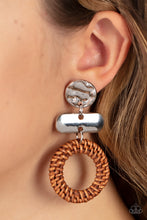 Load image into Gallery viewer, Woven Whimsicality Earrings - Brown
