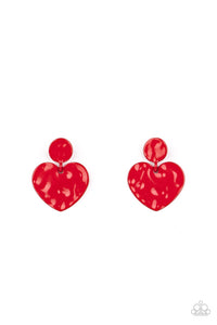 Just a Little Crush Earrings - Red