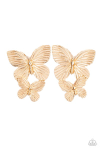 Blushing Butterflies Earrings - Gold