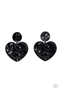 Just a Little Crush Earrings - Black