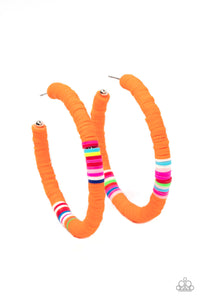 Colorfully Contagious Earrings - Orange