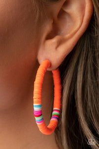 Colorfully Contagious Earrings - Orange