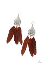Load image into Gallery viewer, Pretty in PLUMES Earrings - Brown
