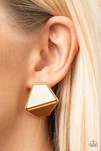 Generically Geometric Earrings - Brown