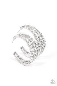 Cosmopolitan Cool Hoop Earrings - White